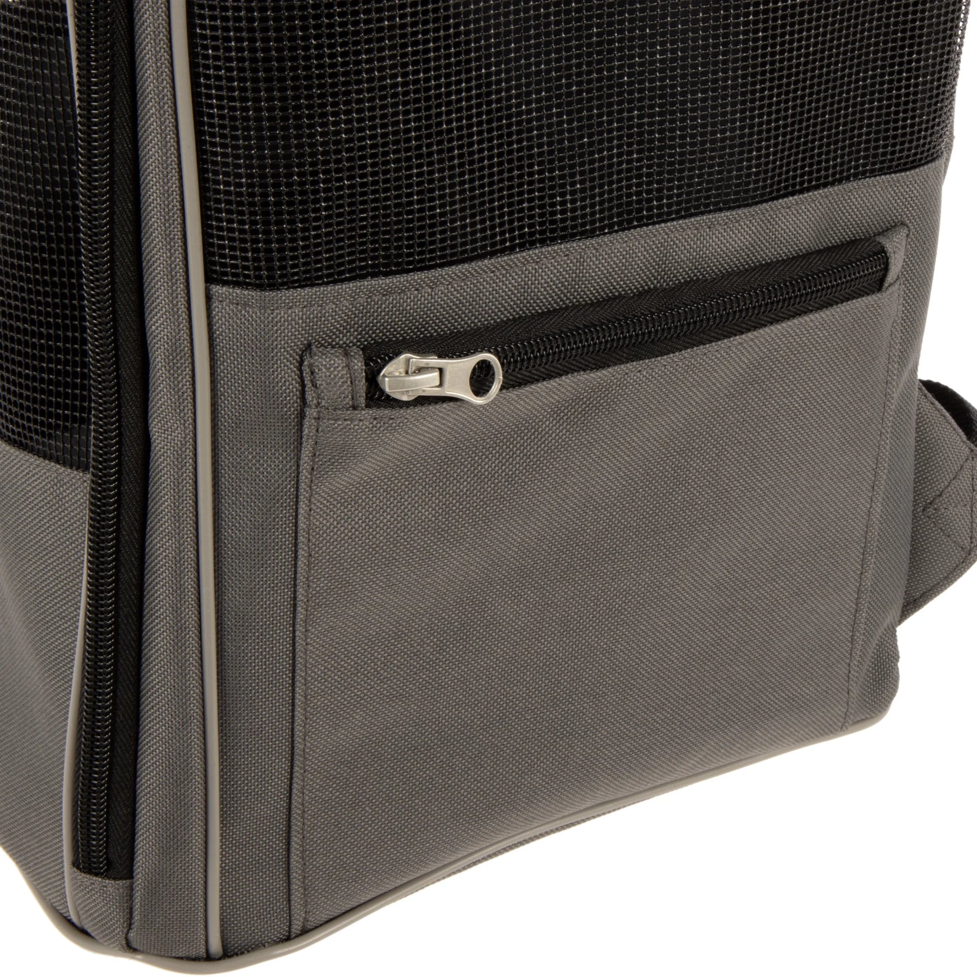 Stylish Gray Medium Pet Backpack for Cats & Dogs - Perfect for Travel (Up to 16 lbs)