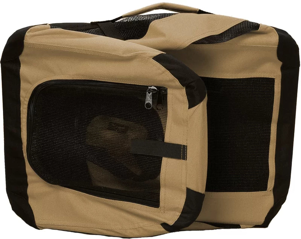 360° Vista View Folding Pet Crate with Zippered Access