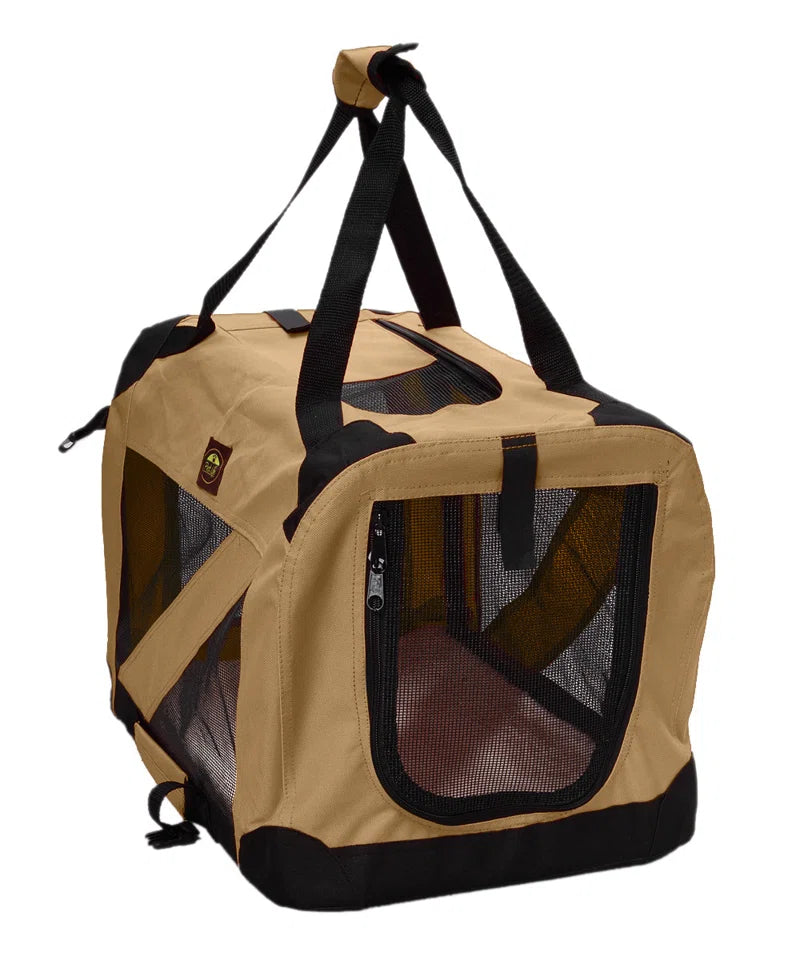 360° Vista View Folding Pet Crate with Zippered Access