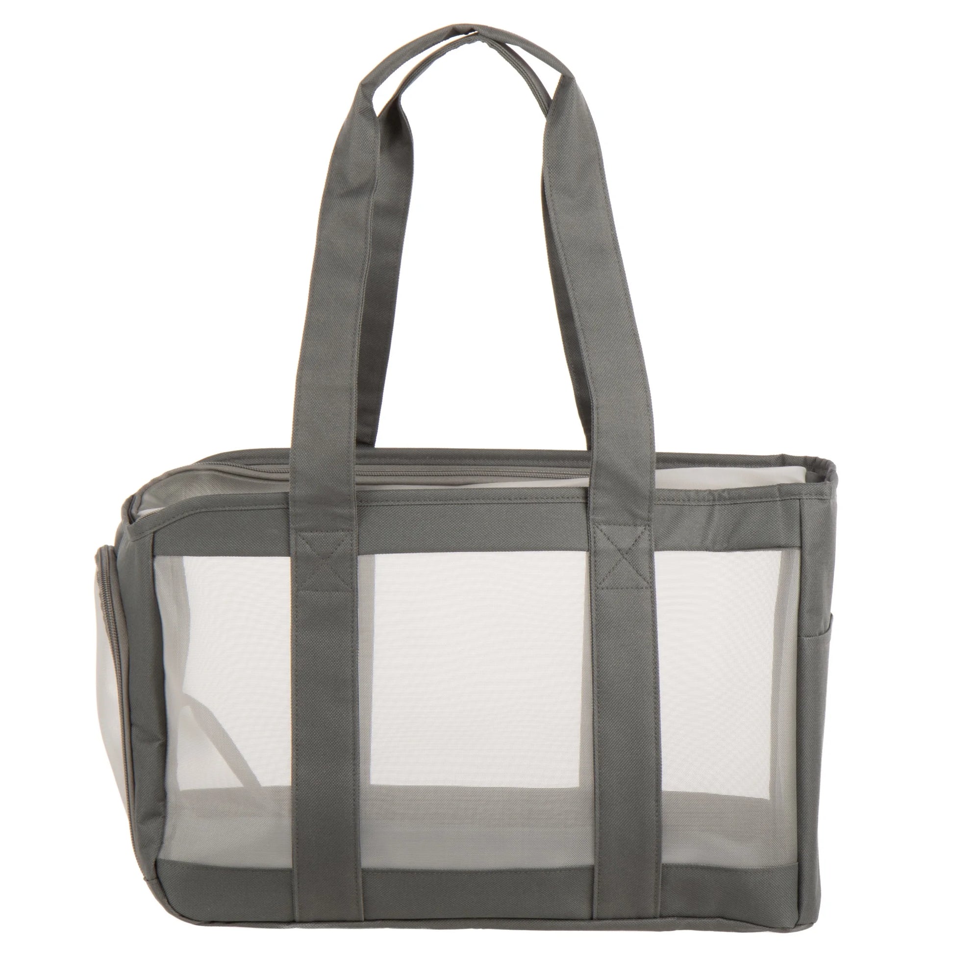 Durable Soft-Sided Pet Tote Carrier - Gray, Holds Up to 16 lbs
