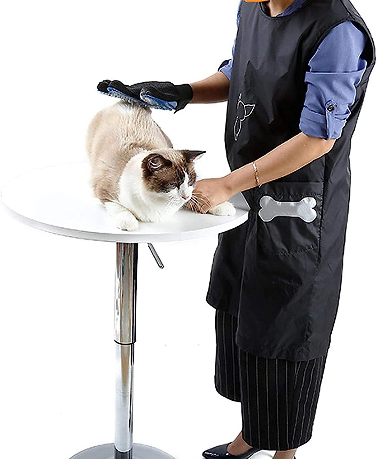 Professional Anti-Static Grooming Smock for Pet Groomers - Stylish and Functional Barber Apron for Men and Women
