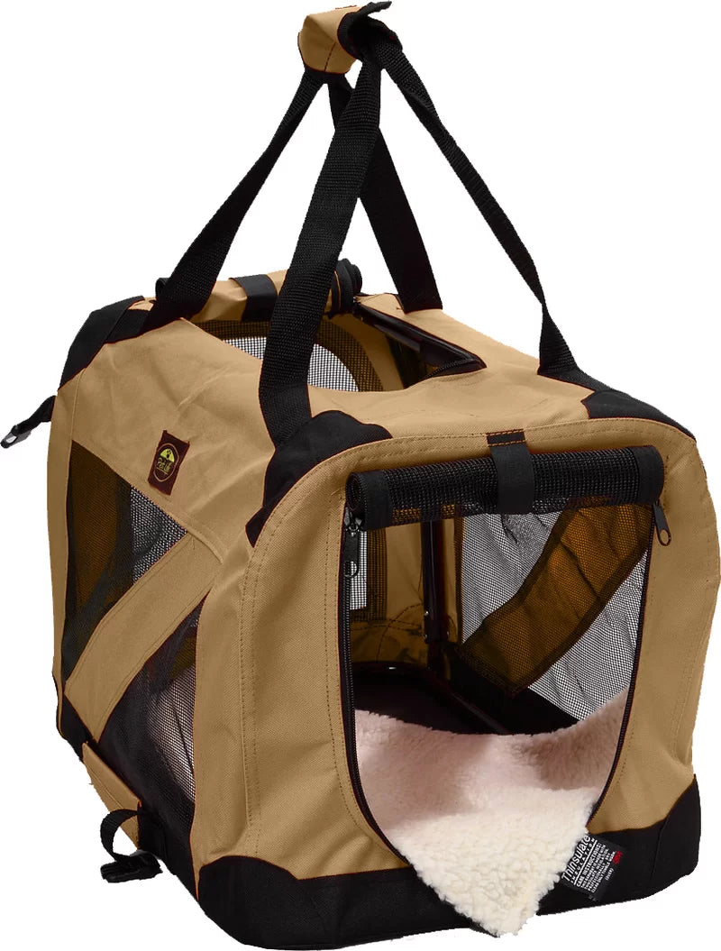 360° Vista View Folding Pet Crate with Zippered Access