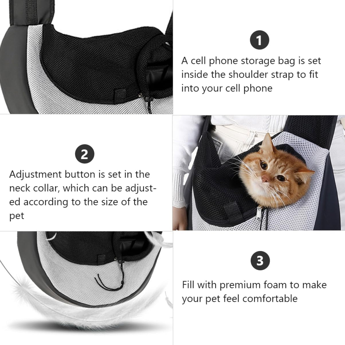 Foldable Pet Backpack Carrier - Lightweight & Portable Travel Bag for Dogs and Cats - Perfect for Outdoor Adventures!