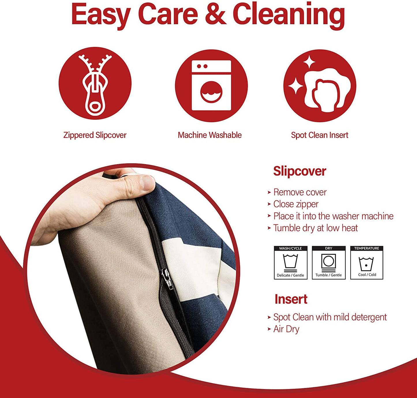 Peach Trellis Medium Round Pet Bed - Stylish & Washable Indoor/Outdoor Dog Bed with Removable Cover