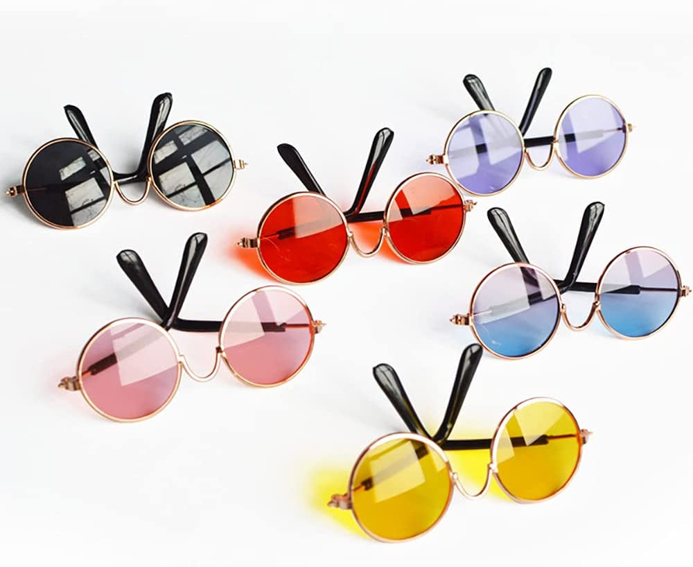 Adorable 2Pcs Cat & Dog Sunglasses - Stylish Pet Glasses for Fun Cosplay & Photos!