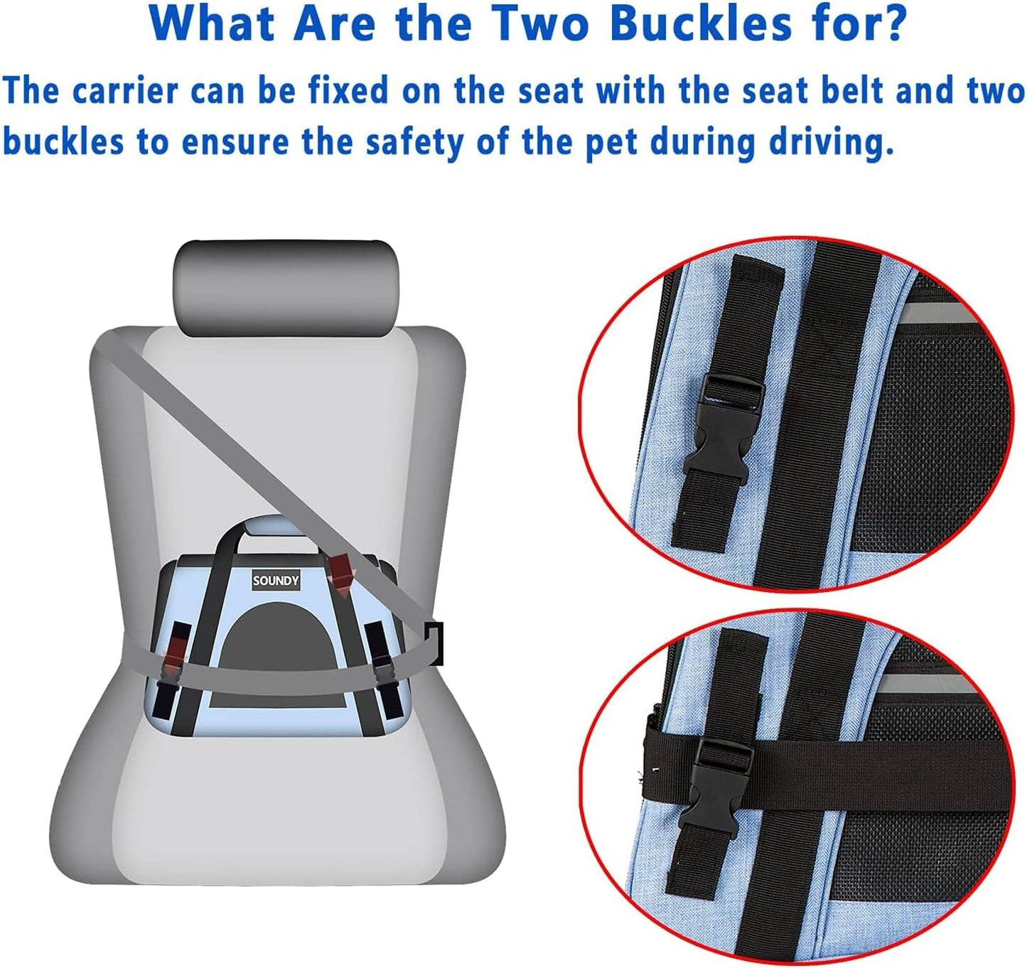 Airline Approved Cat and Dog Carrier - Foldable Pet Carrier for Small to Medium Pets