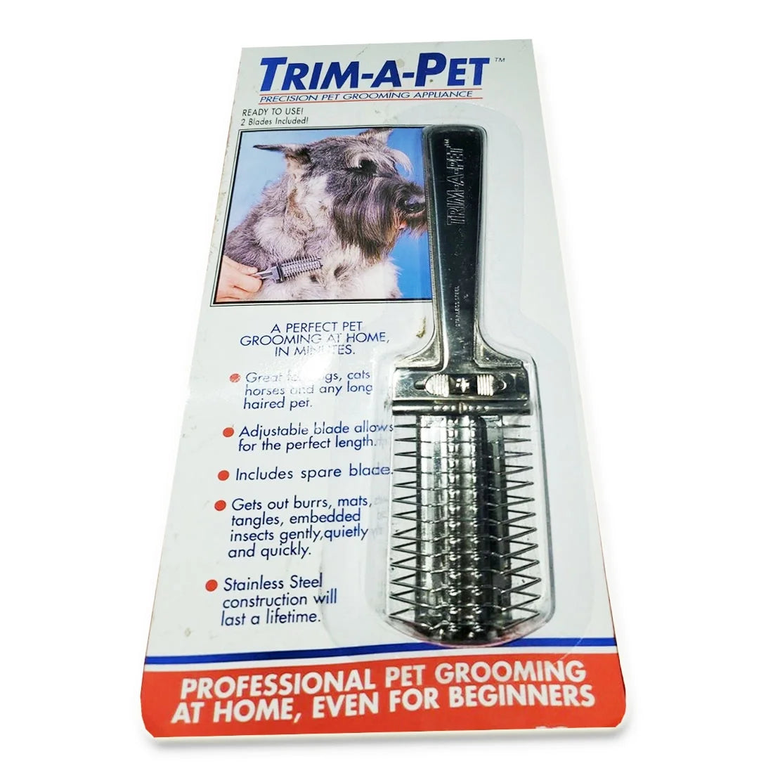 Ultimate Precision Grooming Tool for Long-Haired Dogs, Cats & Horses - Sleek Grey Design