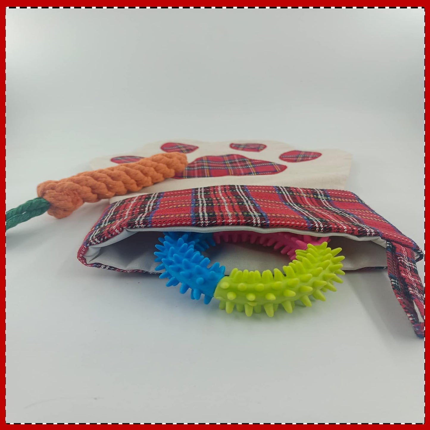 Charming Paw Print Christmas Stocking for Dogs - Spread Holiday Cheer to Your Furry Friend!