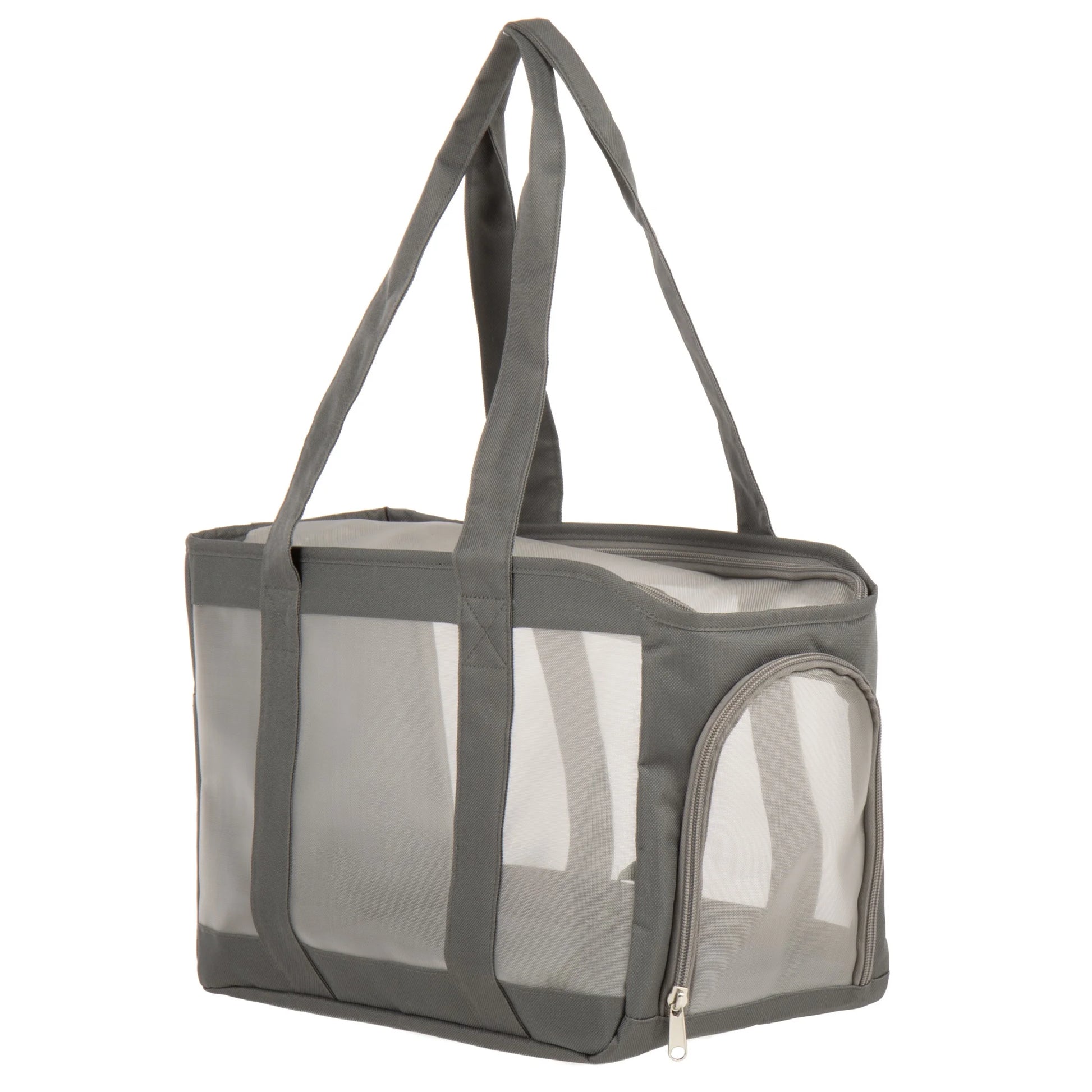Durable Soft-Sided Pet Tote Carrier - Gray, Holds Up to 16 lbs
