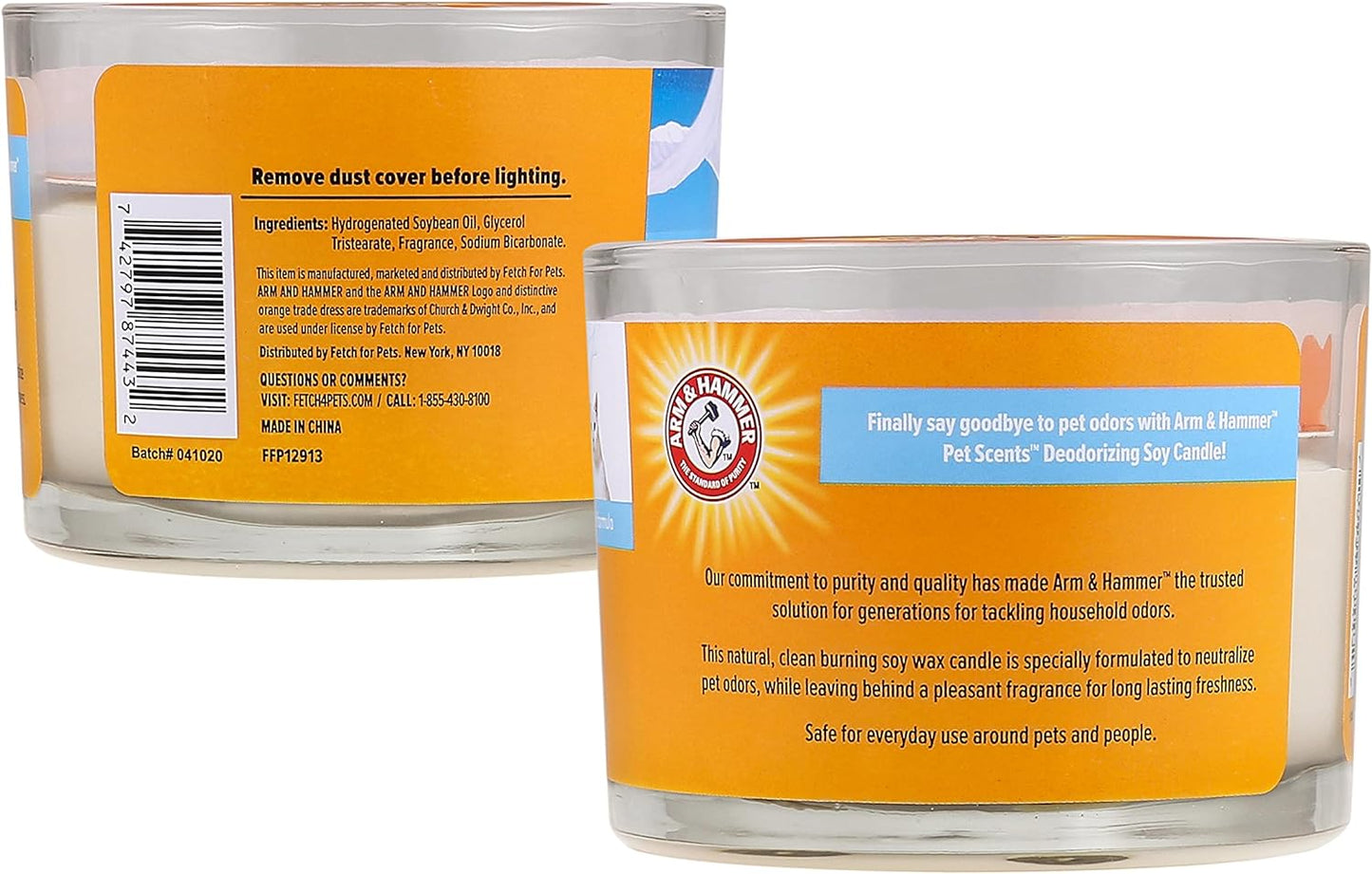 Fresh Breeze 3-Wick Deodorizing Soy Candle for Pets - Eliminate Odors Naturally