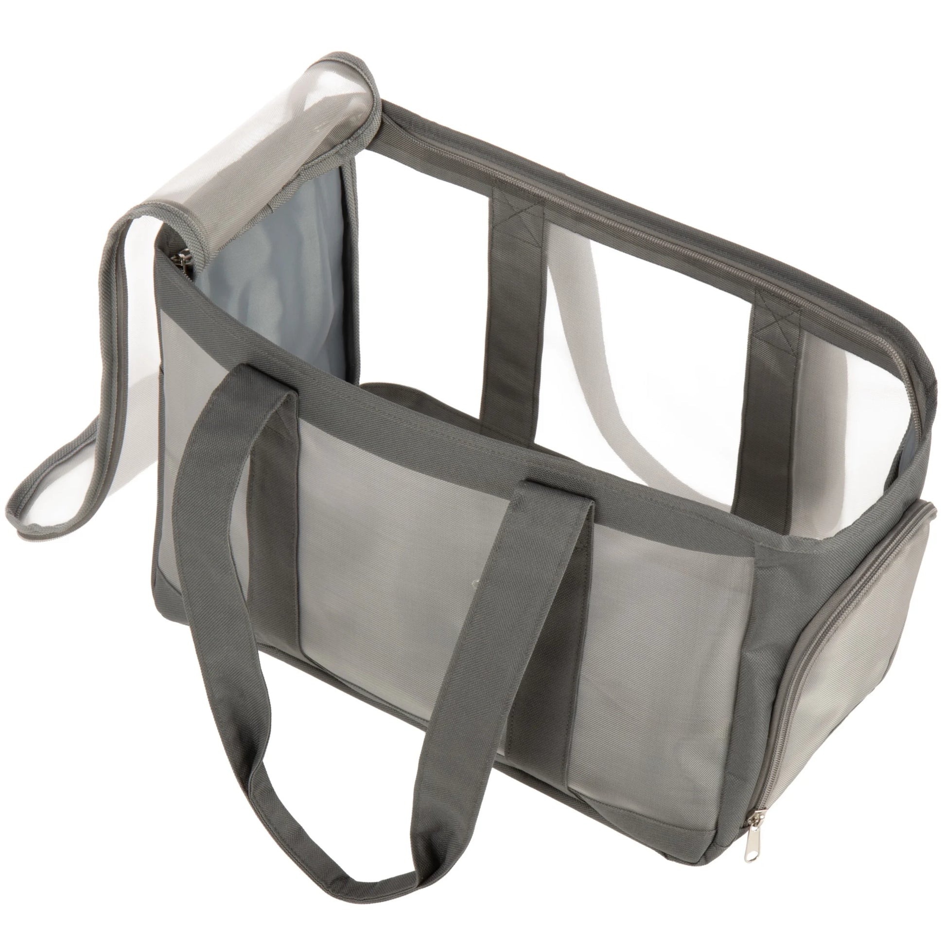 Durable Soft-Sided Pet Tote Carrier - Gray, Holds Up to 16 lbs