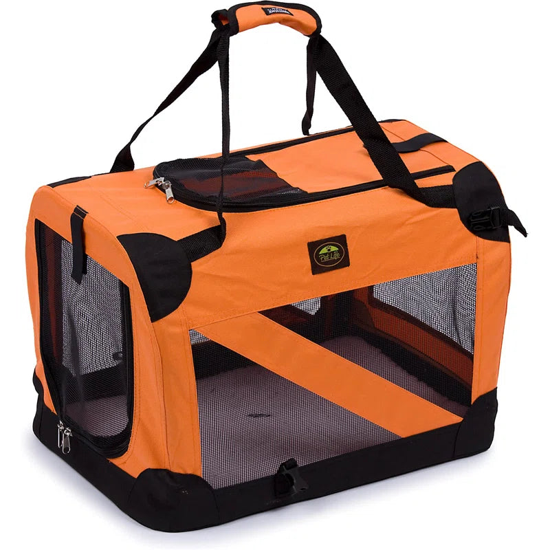 360° Vista View Folding Pet Crate with Zippered Access