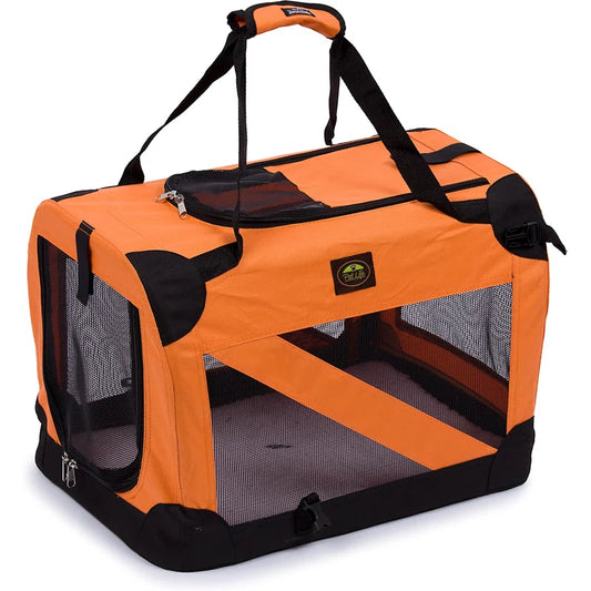 360° Vista View Folding Pet Crate with Zippered Access