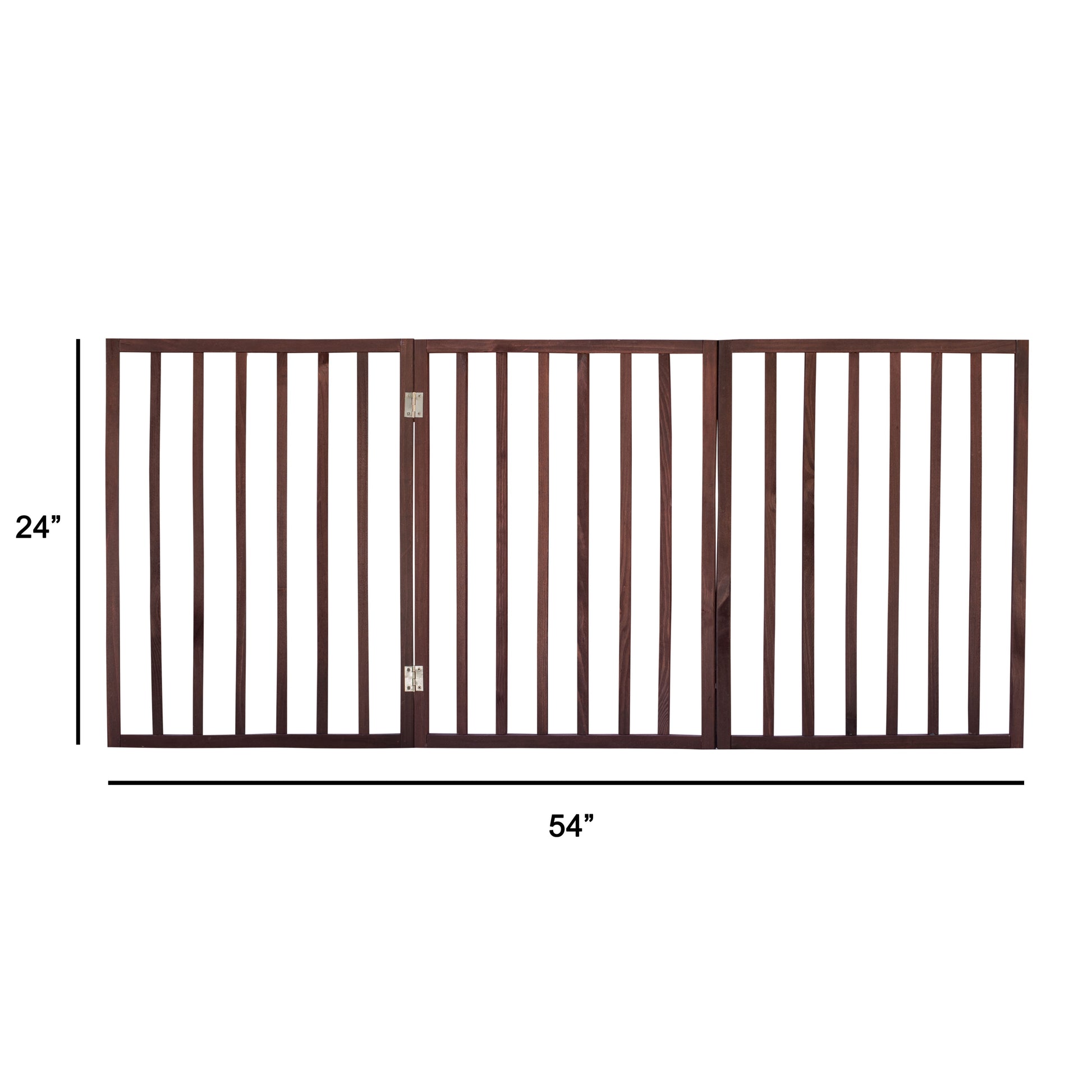 Extra Wide Folding Pet Gate in Elegant Brown - Perfect for Home Safety!
