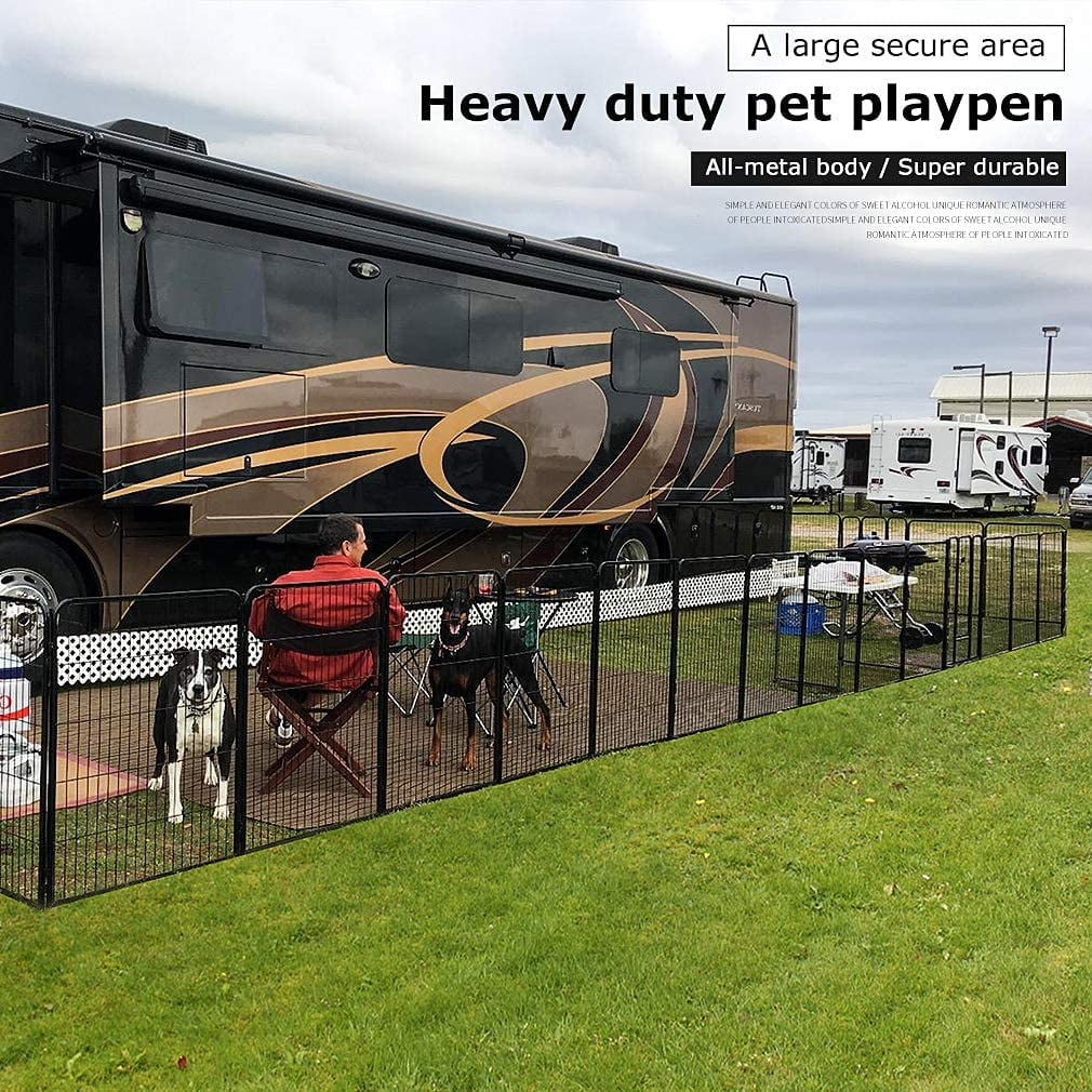 Extra Large Heavy Duty Pet Playpen - 16 Panels, 32" W x 24" H, Perfect for Dogs and Pets