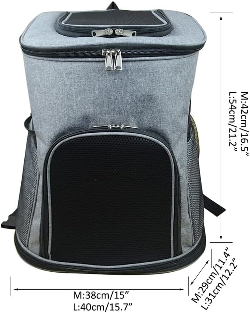 Privacy-Focused Pet Square Backpack - Stylish Carrier for Cats & Dogs, Perfect for Secret Adventures & Travel (Black, Medium)