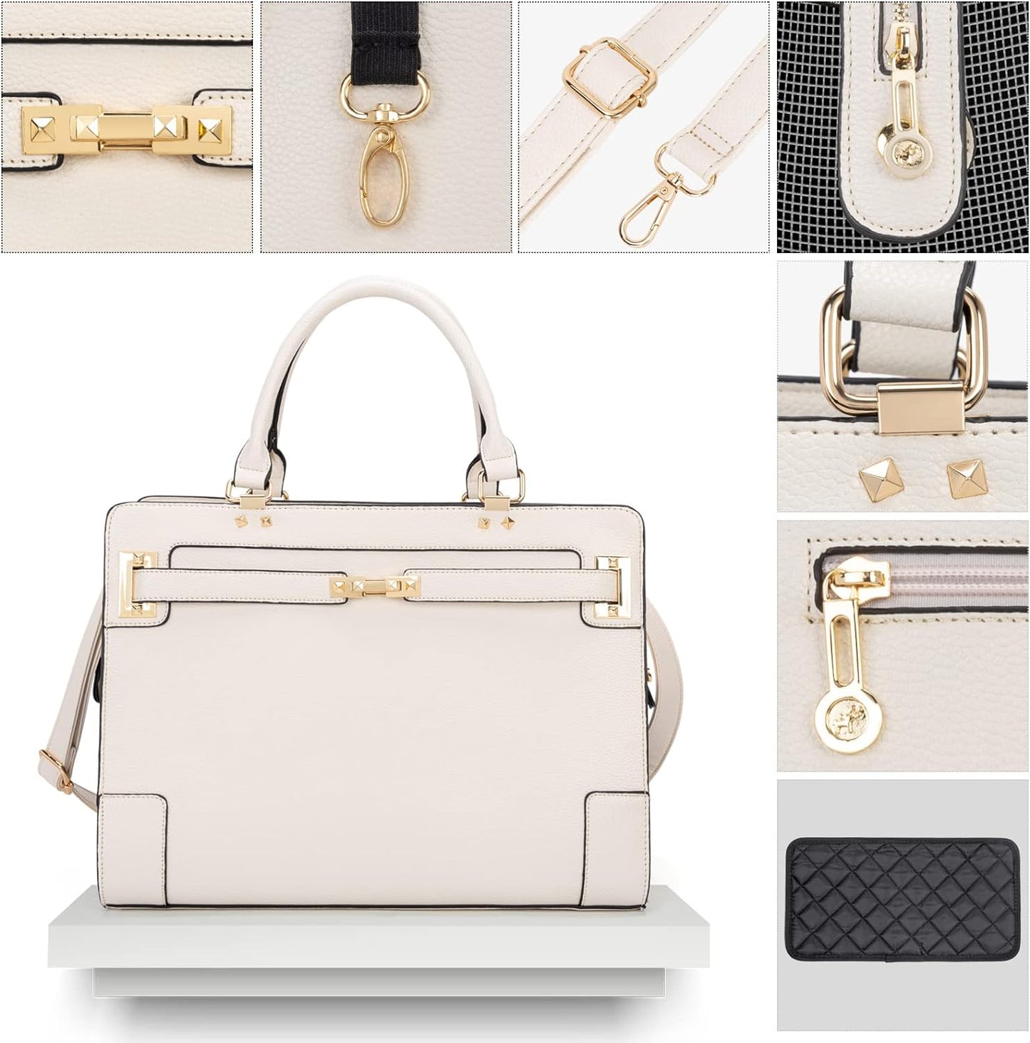 Chic Beige Soft-Sided Pet Carrier Handbag - TSA Airline Approved Tote for Small Dogs and Cats