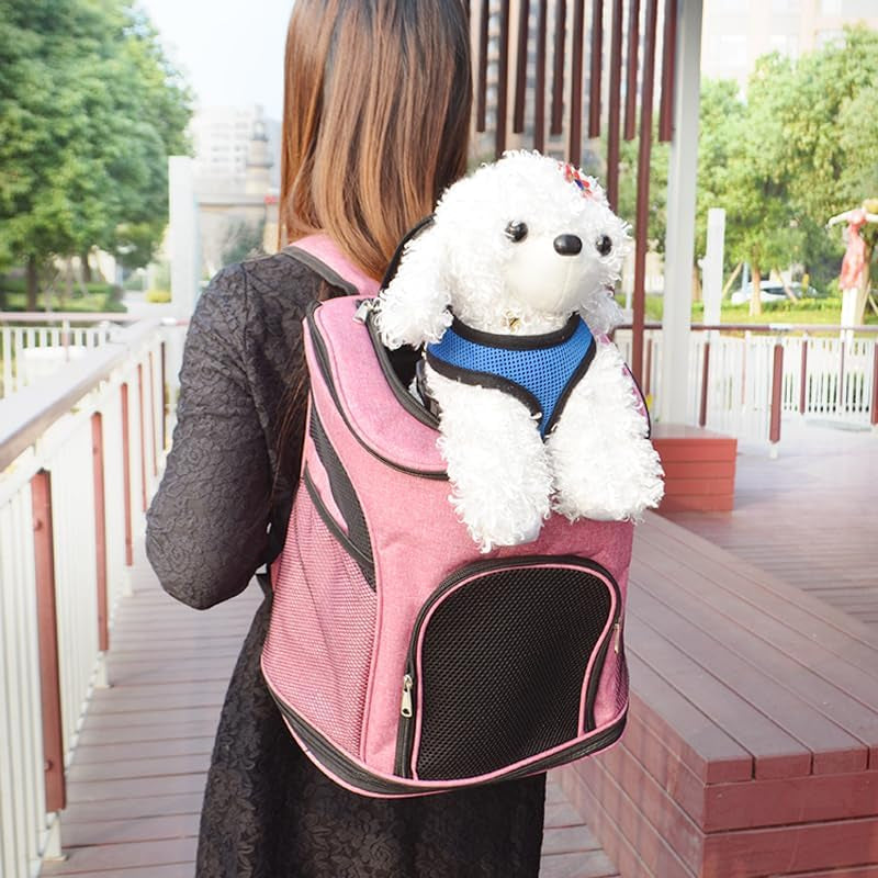 Privacy-Focused Pet Square Backpack - Stylish Carrier for Cats & Dogs, Perfect for Secret Adventures & Travel (Black, Medium)