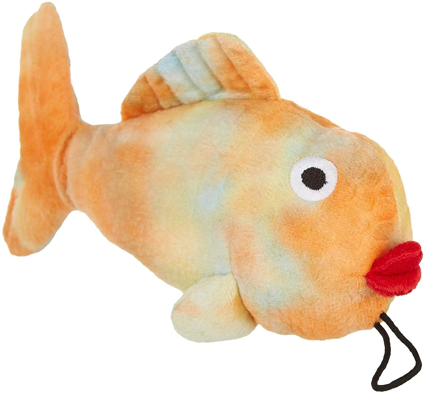 Vibrant 10'' Tie Dye Yellow & Orange Fish Dog Toy - Ideal for Fun Playtime!