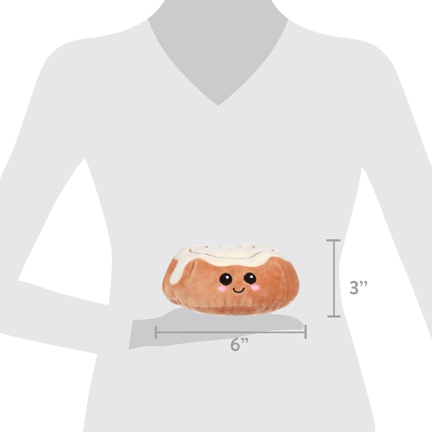 Indulge Your Pup: 2-Pack Plush Cinnamon Roll & Pancake Dog Toys in Cozy Brown