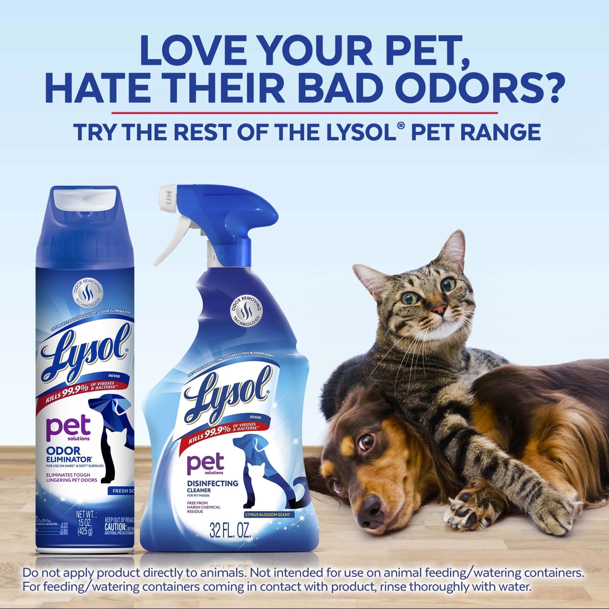 Pet Odor Eliminator Spray - Powerful Sanitizing & Disinfecting Solution for Lasting Freshness, 15oz