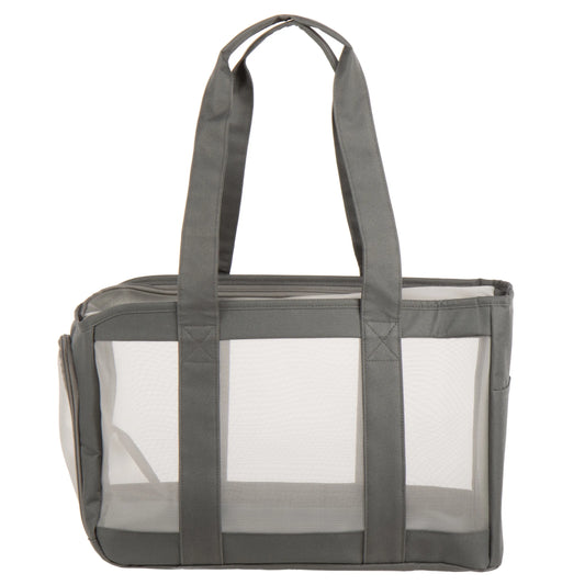 Durable Soft-Sided Pet Tote Carrier - Gray, Holds Up to 16 lbs