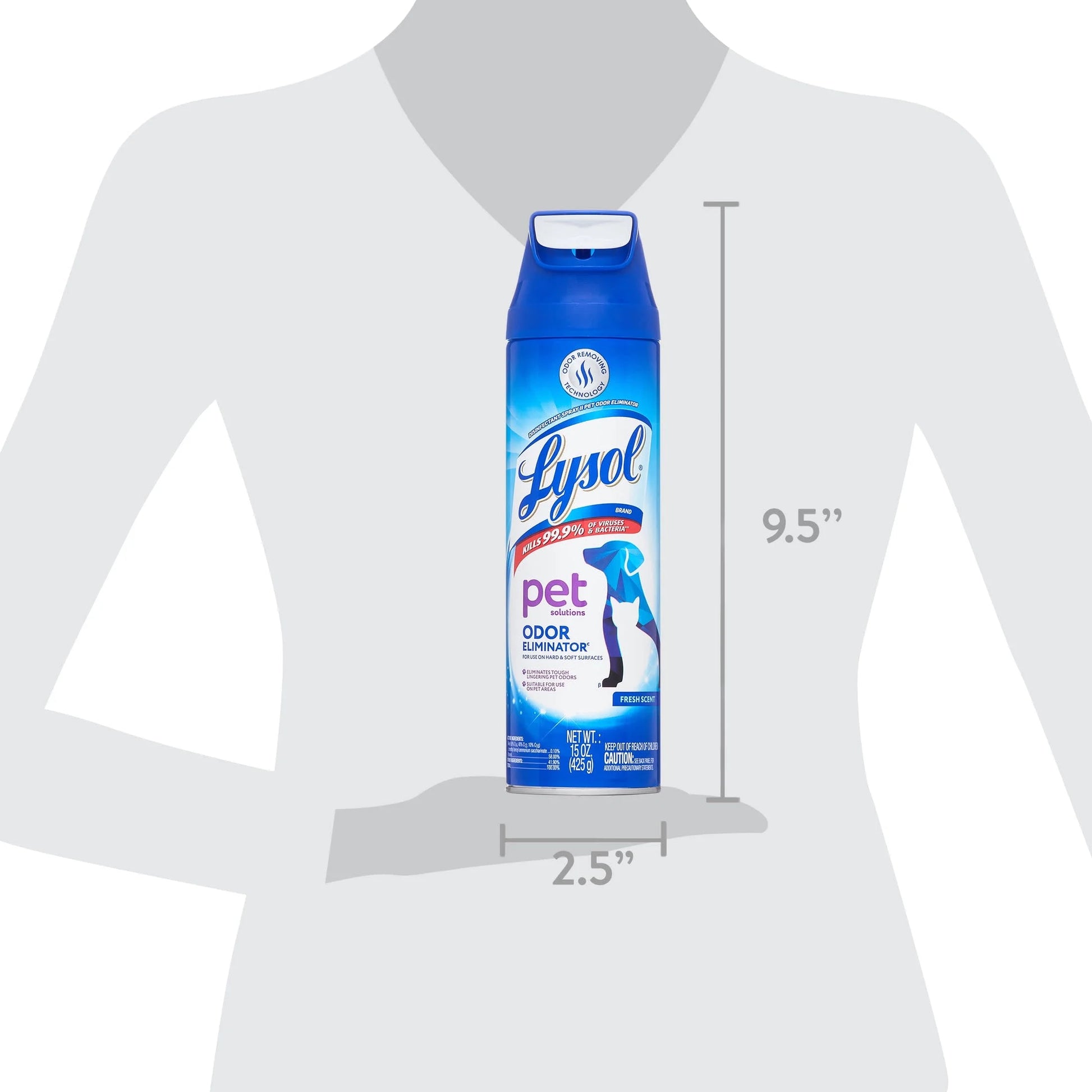 Pet Odor Eliminator Spray - Powerful Sanitizing & Disinfecting Solution for Lasting Freshness, 15oz
