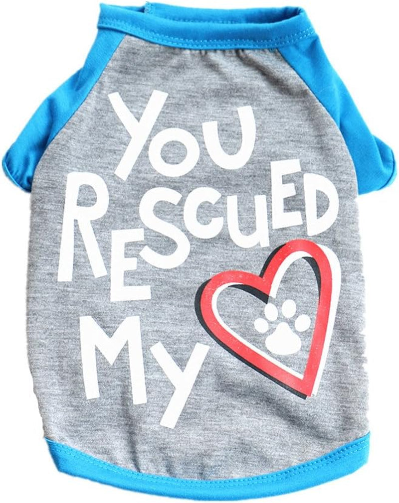 Adorable Gray Summer Pet Shirt - Cute Print Vest for Small Dogs & Cats (M)