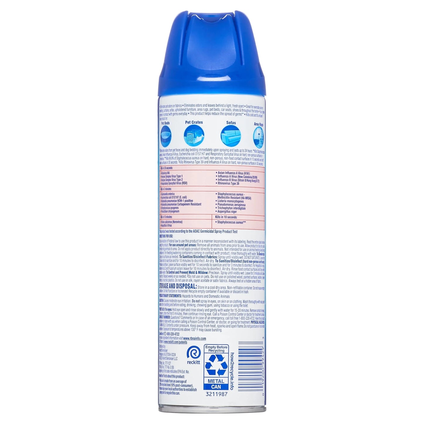 Pet Odor Eliminator Spray - Powerful Sanitizing & Disinfecting Solution for Lasting Freshness, 15oz