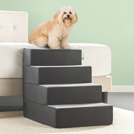 X-Large Easy Pet Stairs & Ramp - Stylish Grey Pet Ladder for Easy Access