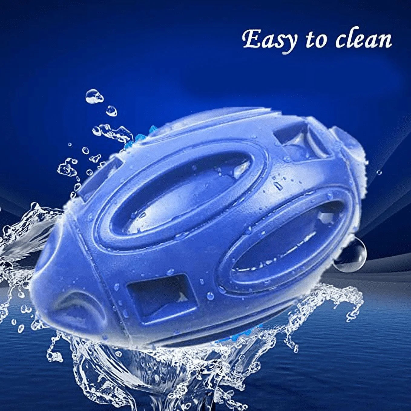 Durable Squeaky Dog Toy Ball - Indestructible Chew Toy for Large & Medium Dogs - Perfect for Puppy Teething - Blue