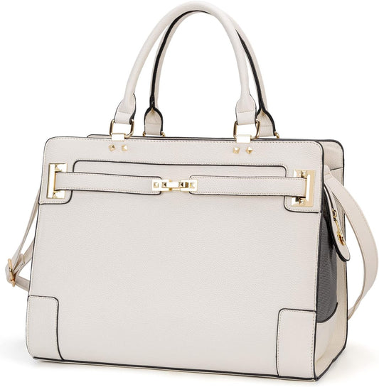 Chic Beige Soft-Sided Pet Carrier Handbag - TSA Airline Approved Tote for Small Dogs and Cats