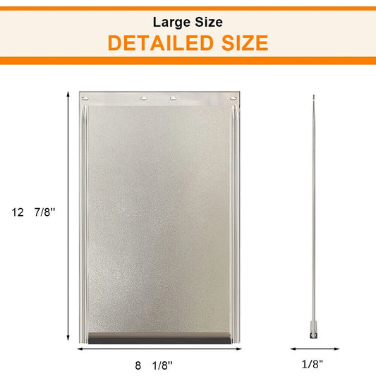 Premium Replacement Flap for Pet Safe Medium Dog Door - Perfect Fit 12 7/8" x 8 1/8