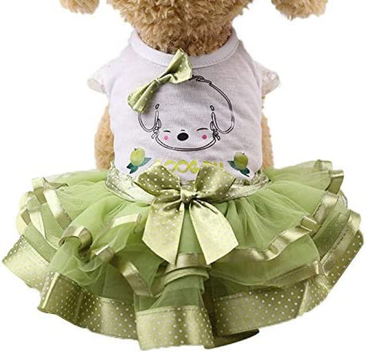 Luxury Summer Lace Dress for Small Dogs - Elegant Wedding Apparel for Your Puppy Princess