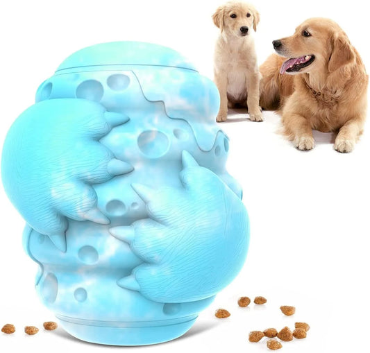 Lonew Dog Toy Treat Dispenser - Food-Safe Rubber Chew Toy for Anxiety Relief and Dental Care
