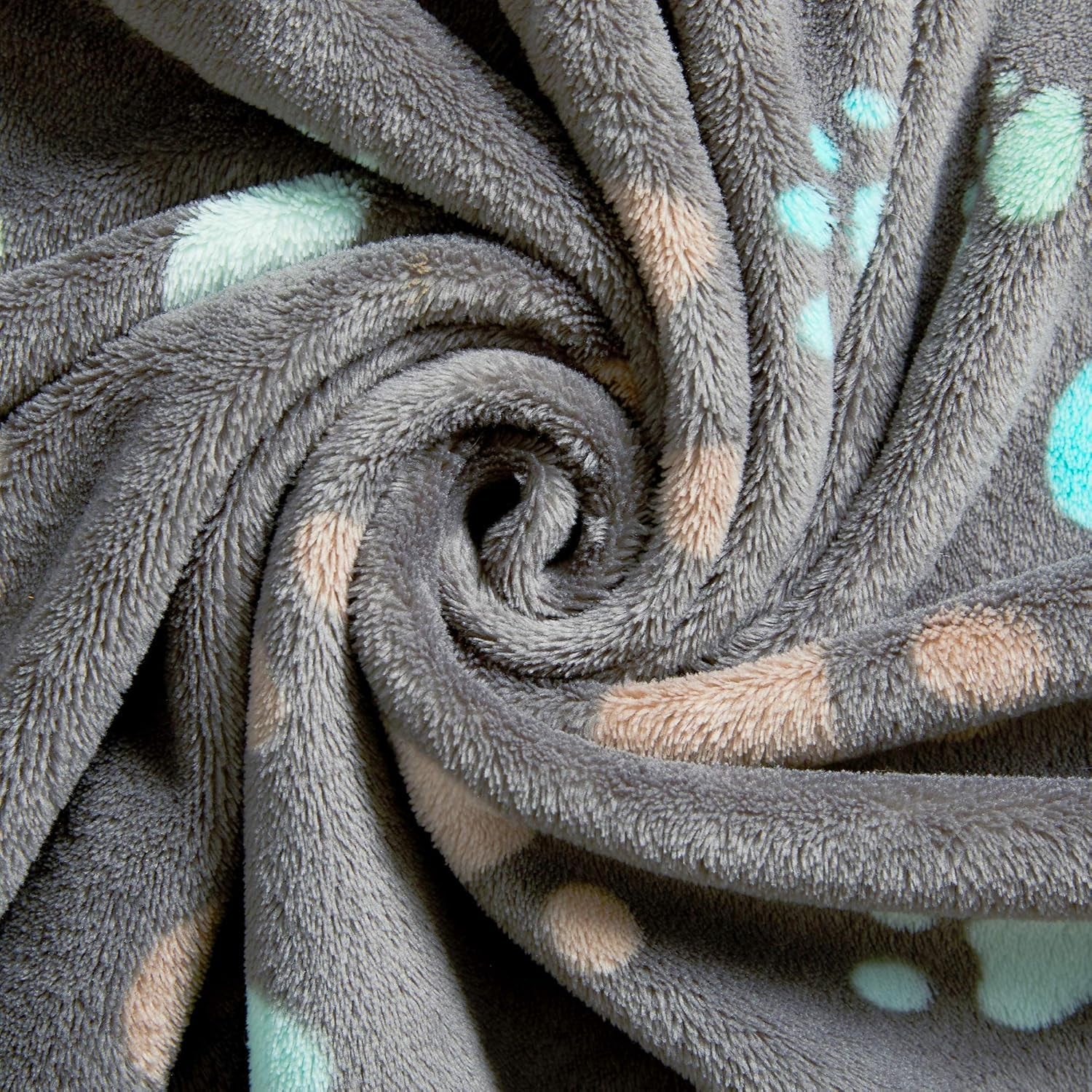Super Soft 350 GSM Fuzzy Flannel Pet Blanket - Adorable Washable Design for Dogs & Cats, 40" x 32", Grey