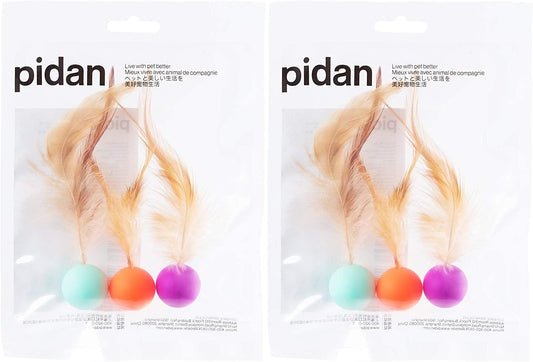 Ultimate Cat Toy Set for Indoor Cats - 6PCS Feather & Silica Gel Balls for Endless Fun!