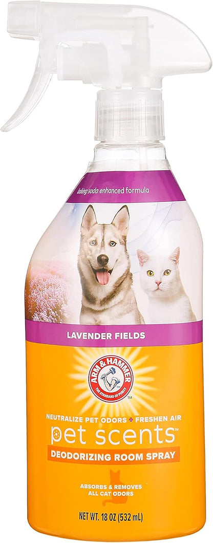 Lavender Fields Pet Odor Eliminator - 18 Oz Air Freshener Spray for a Fresh Home