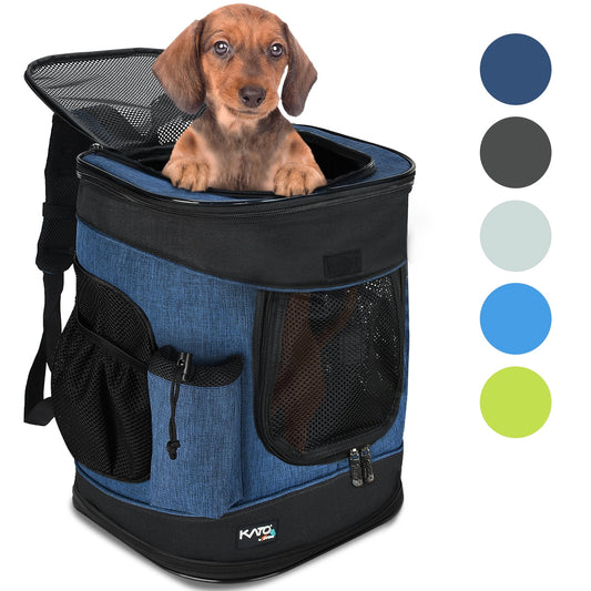 Comfortable Medium Pet Travel Backpack Carrier – Breathable Mesh with Removable Sherpa Bed for Dogs and Cats