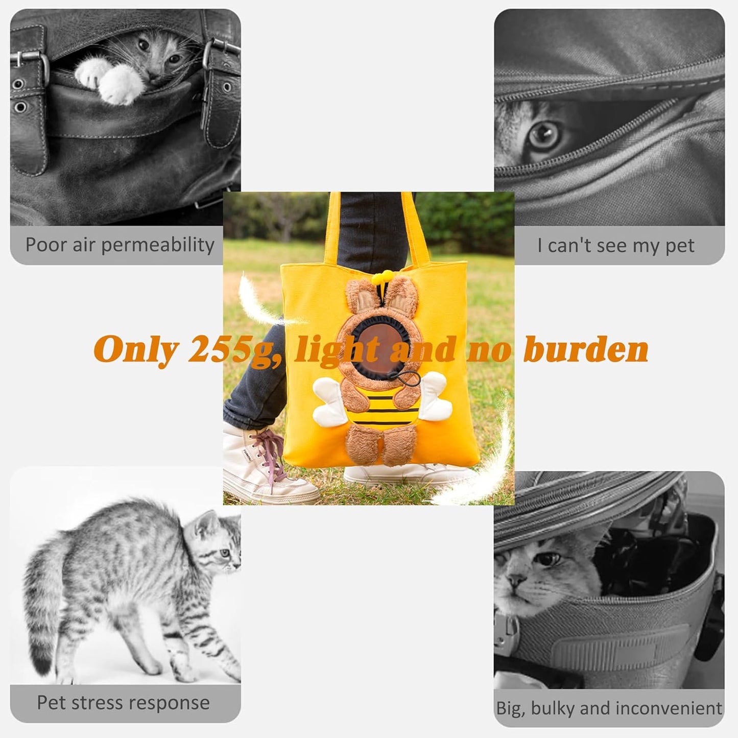 Dinosaur-Shaped Canvas Shoulder Bag for Pets - Trendy Outcrop Pet Carrier (Large)