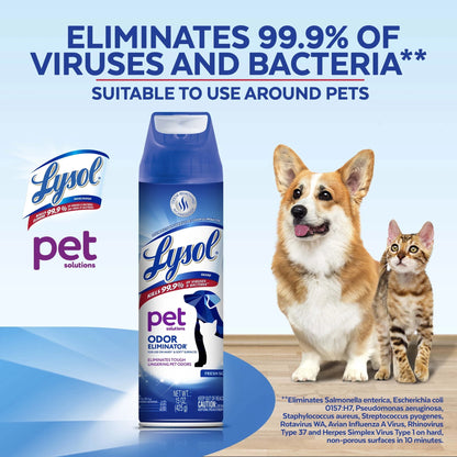 Pet Odor Eliminator Spray - Powerful Sanitizing & Disinfecting Solution for Lasting Freshness, 15oz