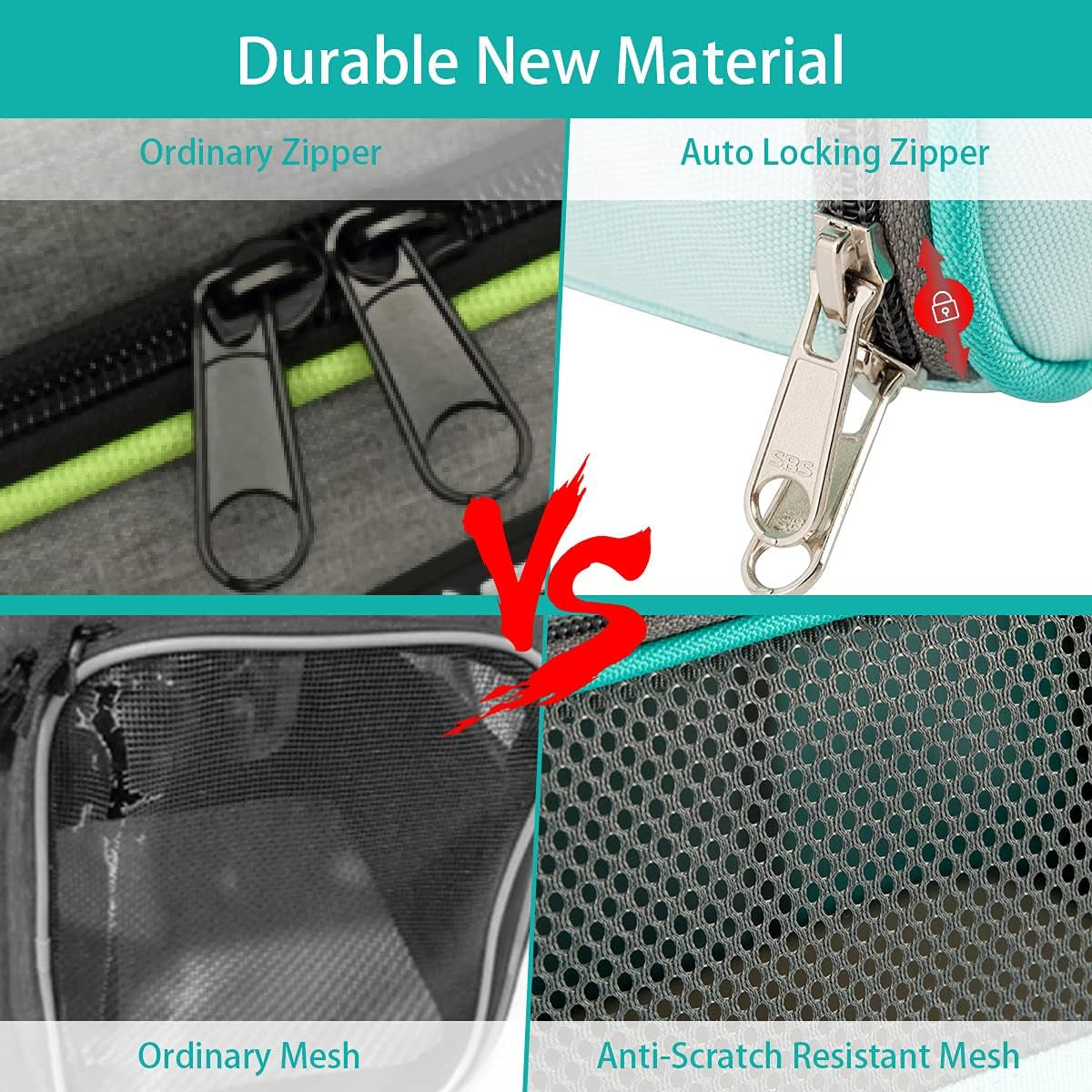 Airline Approved Soft-Sided Pet Carrier for Cats & Small Dogs - Portable Mesh Top Loading Design in Mint